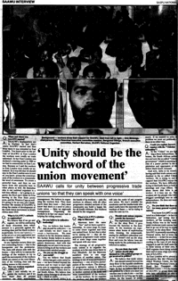 Unity should be the watchword of the union m