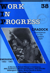 Work in progress Issue 38 August 1985