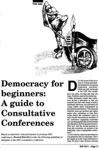 Democracy for beginners: a guide to consultative conferences