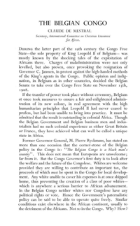The Belgian Congo