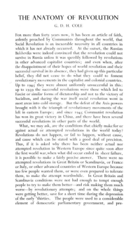 The anatomy of revolution