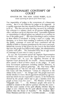 Nationalist contempt of court