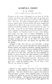 Kampala diary