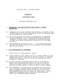 
Soshanguve: preliminary paper:  paper presented at National Conference 1984
