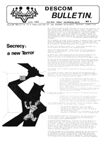 Descom Bulletin No 4, July 1983