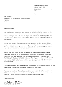Letter from N. Botlani and Z. Peter addressed to Dr Viljoen, Minister of Cooperation and Development
