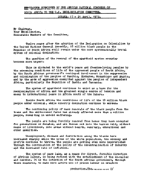 Memorandum submitted by the African National Congress of South Africa to the UN Decolonisation Committee
