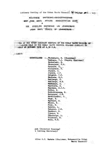 Ordinary meeting of the Urban Bantu Council
