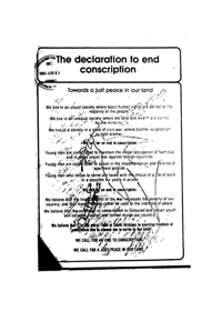 The declaration to end conscription