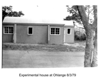 Photograph of experimental house at Ohlange