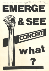 Emerge and see : concert : what ?