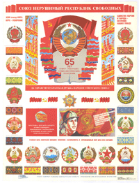 Communist poster with number 65 on it
