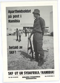 Apartheidsoldat pa post i Namibia