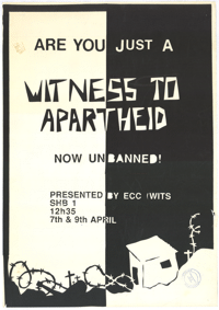 
Are you just a witness to apartheid?: now unbanned!
