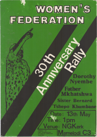 Womens Federation 30th Anniversary Rally
