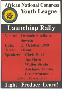 
African National Congress Youth League  : Launching rally

