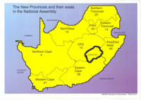 
The New provinces and their seats in the National Assembly
