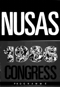 NUSAS 1986 Congress Programme
