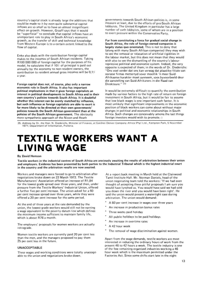 Textile Workers Want a Living Wage 