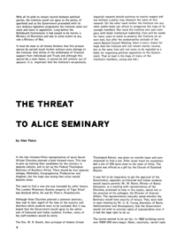 The Threat to Alice Seminary