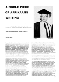 A Noble Piece of Afrikaans Writing
