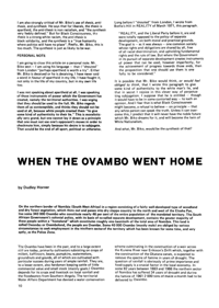 When the Ovambo Went Home