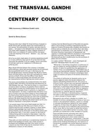 The Transvaal Gandhii Centenary Council