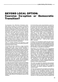 
Beyond Local Option: Coercive Co-Option or Democratic Transition?
