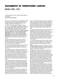 
Documents of Indentured Labour: Natal, 1851 - 1917
