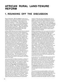 
African Rural Land-Tenure Reform: Rounding off the Discussion
