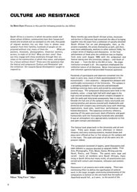 Culture and resistance