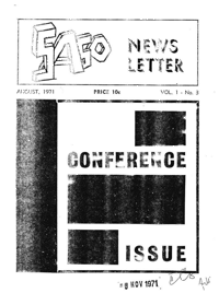 SASO Newsletter August 1971