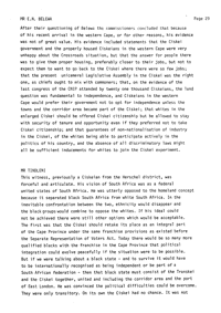 Ciskei Commission: interviews