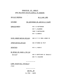 Commission of Inquiry into the South African Council of Churches held at Pretoria on 11 May 1983, Volume 66 

