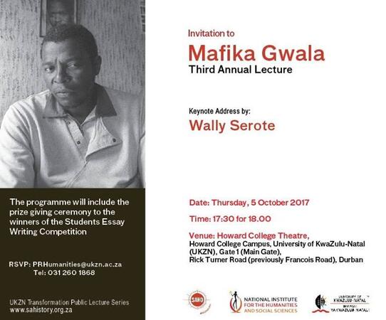 Mafika Gwala Third Annual Lecture
