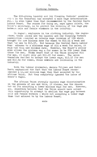 Clothing workers