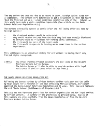 The Bantu Labour Relations Regulation Act