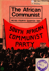 The African Communist No 103, FourthQuarter 1985