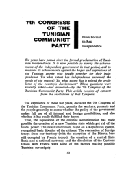 Seventh Congress of the Tunisian Communist Party