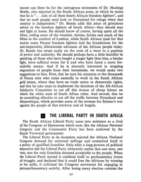 Editorial notes: The Liberal Party of South Africa