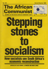 The African Communist Number 129 Second Quarter 1992