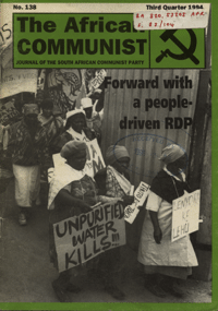The African Communist Number 138 Third Quarter 1994