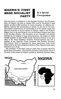 Nigerias first mass socialist Party