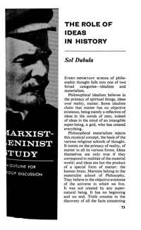 The role of ideas in history