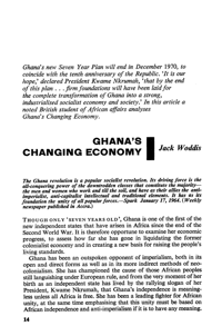 Ghanas changing economy