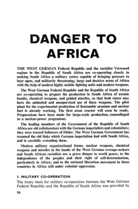 Danger to Africa