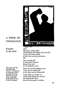 South African freedom songs: a tribute to the patriot Vuyisile Mini