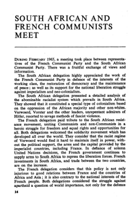 South African and French communists meet