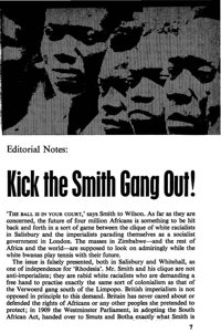 Editorial notes: Kick the Smith Gang Out!