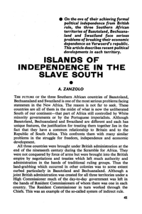 Islands of independence in the slave south